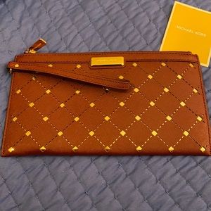 Michael Kors Burgundy Wristlet